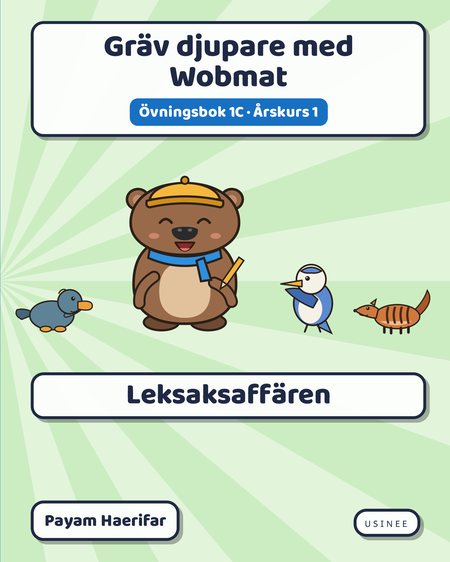 Omslaget till Gräv djupare med Wobmat · Övningsbok 1C: Leksaksaffären