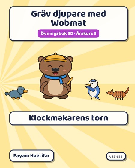 Omslaget till Gräv djupare med Wobmat · Övningsbok 3D: Klockmakarens torn