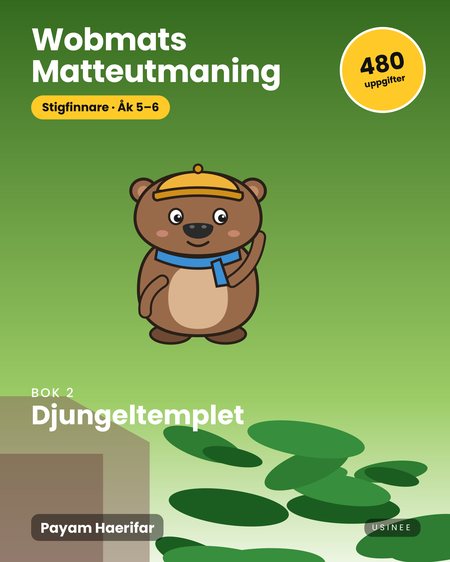 Omslaget till Wobmats Matteutmaning, Stigfinnare Bok 2: Djungeltemplet