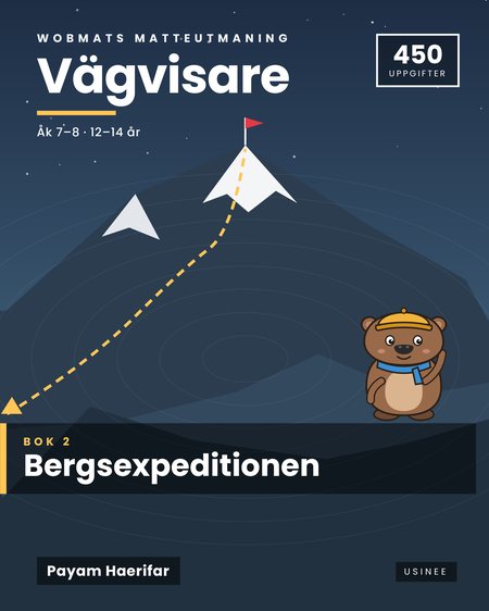 Omslaget till Wobmats Matteutmaning, Vägvisare Bok 2: Bergsexpeditionen